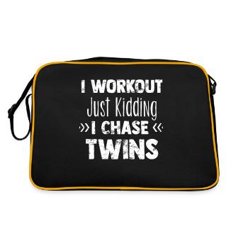 Maman Twins Twins Grossesse Enceinte - Sac Retro - noir/or - Dos