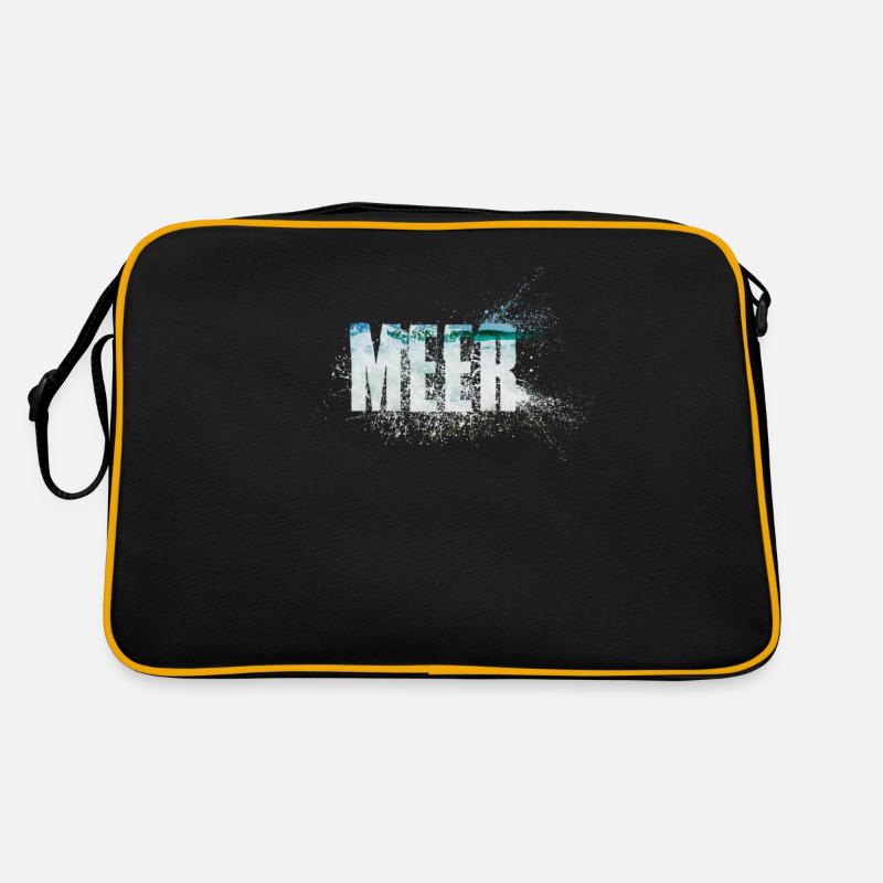 Meer - Retro Tasche - Schwarz/Gold