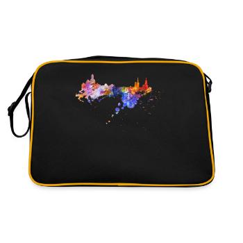 Chemise graffiti skyline de Dresde aux couleurs de la Saxe - Sac Retro - noir/or - Dos