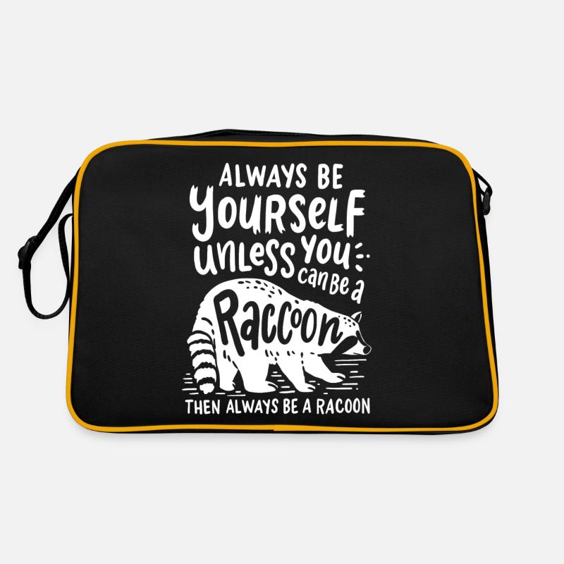 Raton laveur raton laveur - Sac Retro - noir/or