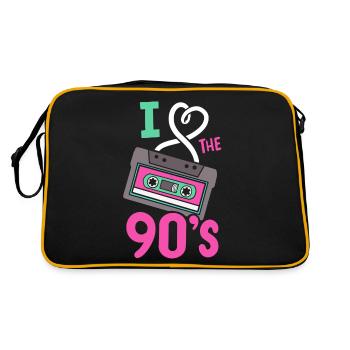 Années 90 rétro j'adore les années 90 - Sac Retro - noir/or - Dos
