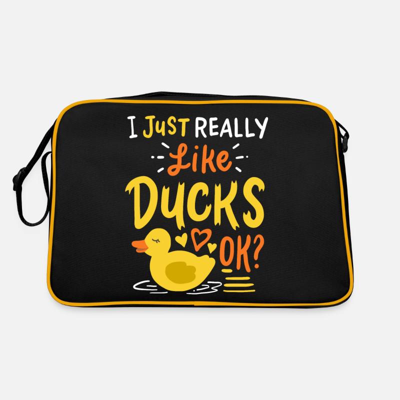 Duck plastic duck yellow rubber duck Retro Bag