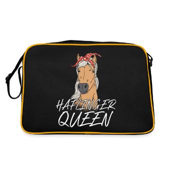 Haflinger horse horse farm équidé disant - Sac Retro - noir/or - Dos