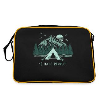 Camping Tents I Hate People - Retro Bag - black/gold - Back