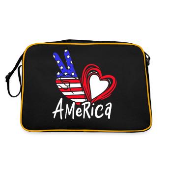 America - Retro Bag - black/gold - Back
