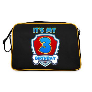 3 cadeau d'os d'anniversaire garçon trois filles - Sac Retro - noir/or - Dos