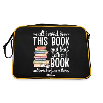 All I Need Is This Book And That Other Book - Retro Bag - black/gold - Back