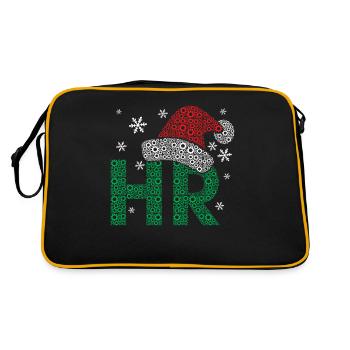 HR Santa Hat Gestion des ressources humaines drôle - Sac Retro - noir/or - Dos