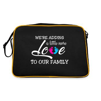 Baby shower grossesse enceinte baby bump bébé - Sac Retro - noir/or - Dos