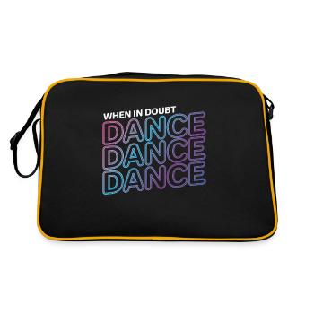 Tanzen "Dance Dance Dance" - Retro Tasche - Schwarz/Gold - Hinten