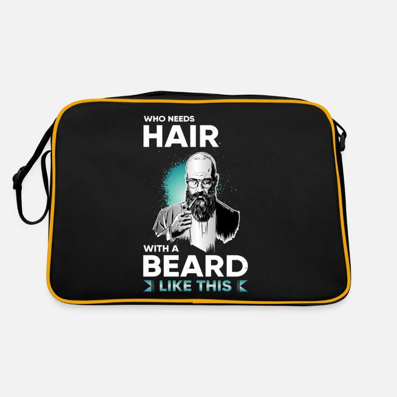 Bart Bartträger Gesichtsbehaarung Vollbart Spruch Retro Tasche
