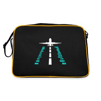 Pilot Alphabet Pilote Pilote Pilote Cadeau - Sac Retro - noir/or - Dos