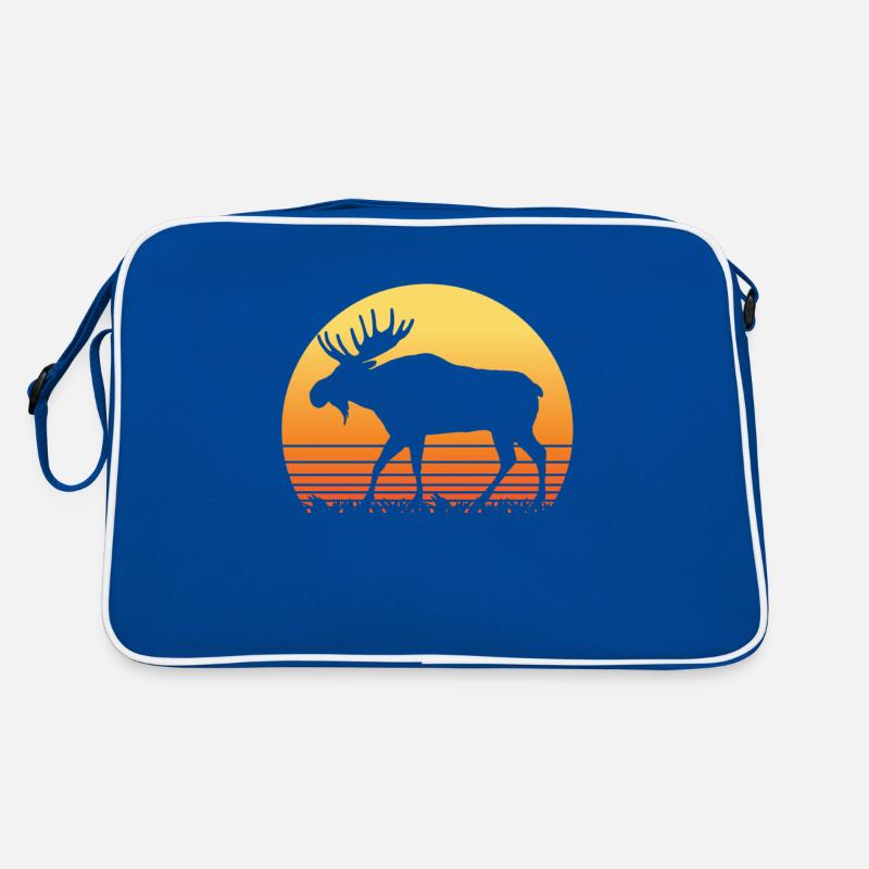 Retro Moose Sun Silhouette Retro Bag