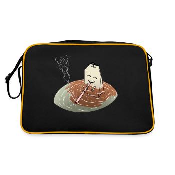 Fumer le thé cigarette joint pot de thé - Sac Retro - noir/or - Dos