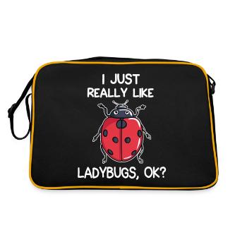 I Just Really Like Ladybugs - Retro Bag - black/gold - Back