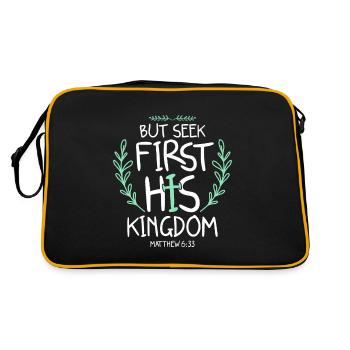 Bible verse Bible Jesus faith - Retro Bag - black/gold - Back