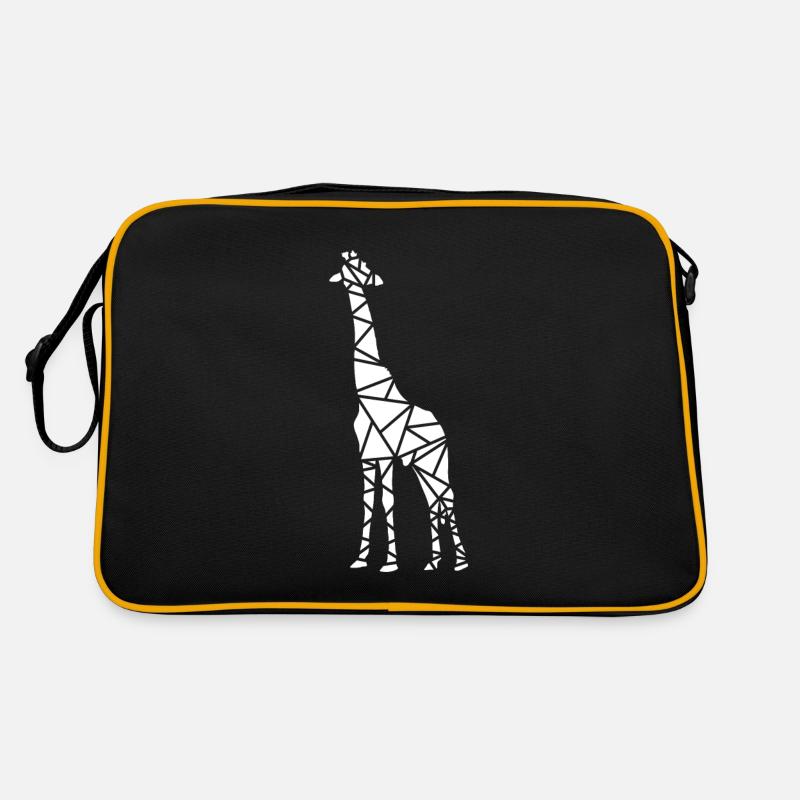 Giraffe - Retro Tasche - Schwarz/Gold