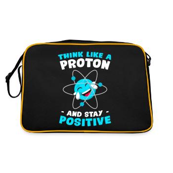Pensez comme un proton et restez une science positive - Sac Retro - noir/or - Dos