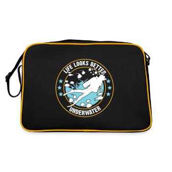 Scuba diving scuba dive diver - Retro Bag - black/gold - Back