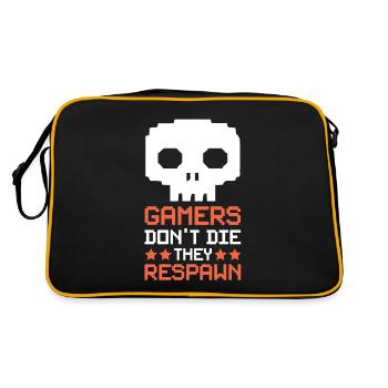 Gamer Totenkopf Game Over - Sac Retro - noir/or - Dos