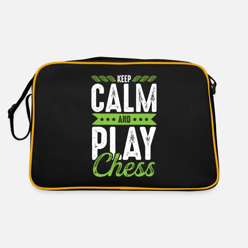 Gardez le calme des échecs Sac Retro