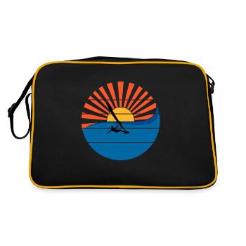 Windsurfer Sunset Windsurfing Windsurfing Gift - Sac Retro - noir/or - Dos