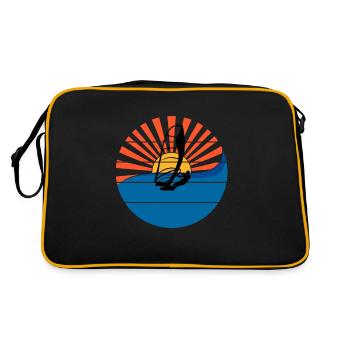 Windsurfer Sunset Windsurfing Windsurfing Gift - Sac Retro - noir/or - Dos