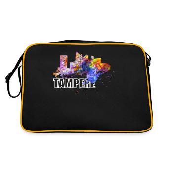 Tampere Finland Deck Arena Pirkanmaa Skyline - Retro Bag - black/gold - Back