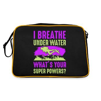 Diving Superpower Humor Div - Retro Bag - black/gold - Back