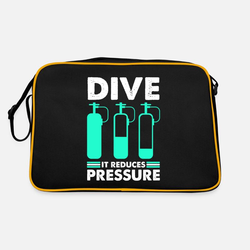 Diving Dive Diver Diving Diving Sac Retro