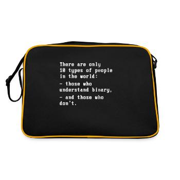 Software Developer Programmer 10 Types of People - Retro Bag - black/gold - Back