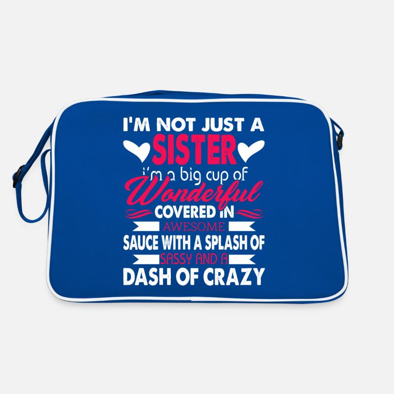 Ich bin nicht nur eine Schwester Retro Tasche