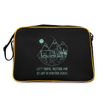 Let’s la relation camping fourgon - Sac Retro - noir/or - Dos