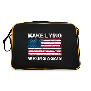 Anti- fait à nouveau des mensonges protestant - Sac Retro - noir/or - Dos