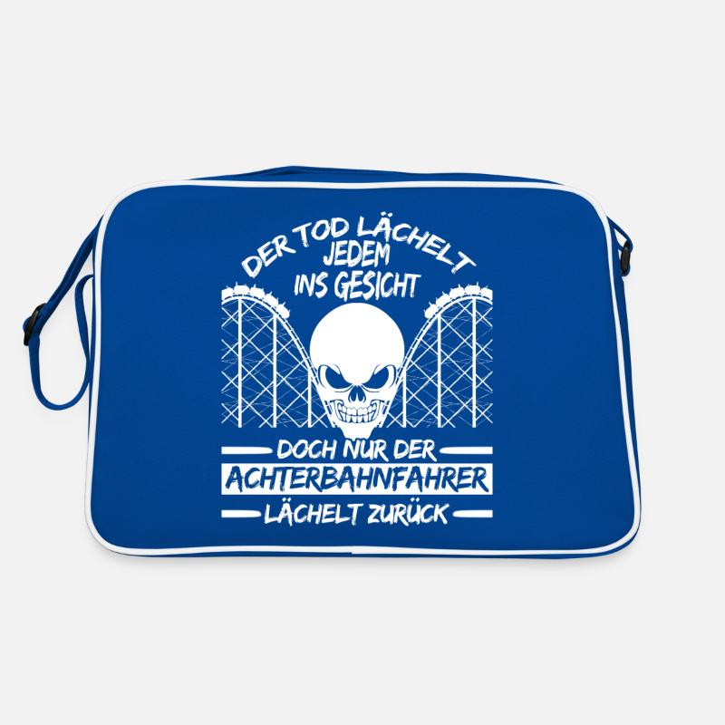 Achterbahn Fan Schädel Spruch Geschenk Retro Tasche