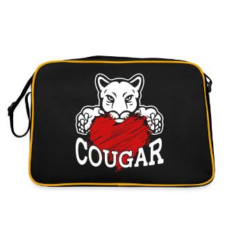 Cougar Heart - Retro Bag - black/gold - Back