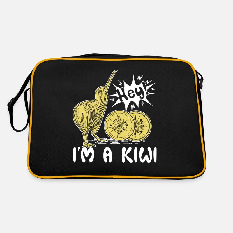 Kiwi-Vogel Hey, ich bin eine Kiwi Retro Tasche