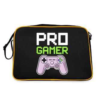 Pro gamer saying best - Retro Bag - black/gold - Back