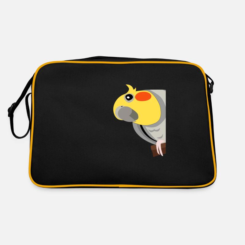 Nymphensittich niedlicher Papagei Retro Tasche