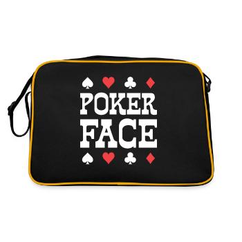 Poker Gambling Face Karten - Retro Tasche - Schwarz/Gold - Hinten