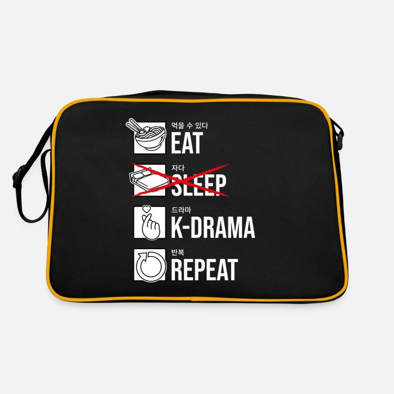 Eat Sleep K-Drama Repeat, coréen Sac Retro