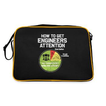 Engineer Engineer Technician Civil Engineer Gift - Retro Bag - black/gold - Back