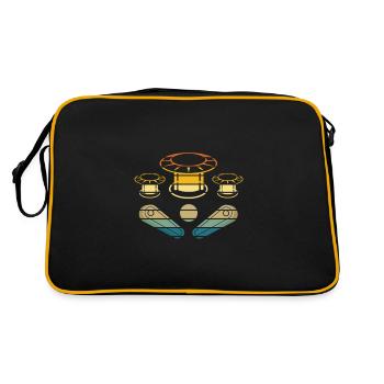 Vintage Pinball Rétro Flipper Machine à sous - Sac Retro - noir/or - Dos