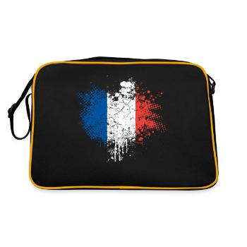 Drapeau de la France - Sac Retro - noir/or - Dos