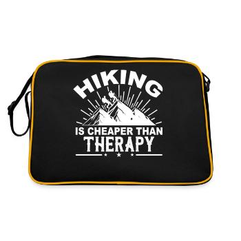 Hiking Is Cheaper Than Therapy - Retro Bag - black/gold - Back