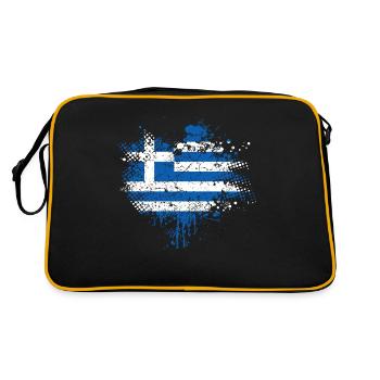 Drapeau de la grèce - Sac Retro - noir/or - Dos