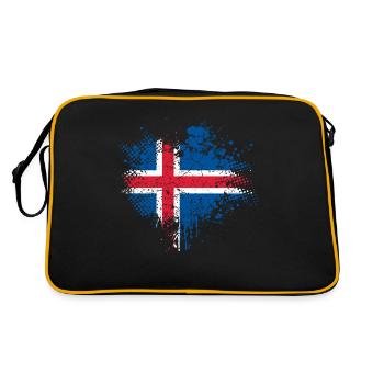 Drapeau de l’Islande - Sac Retro - noir/or - Dos