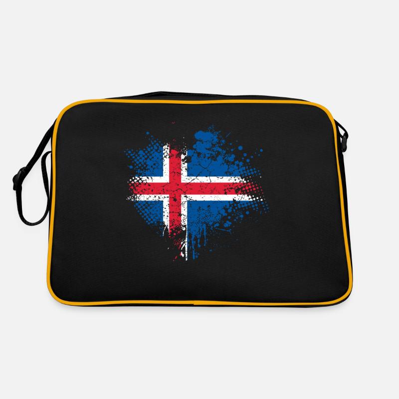 Iceland flag Retro Bag