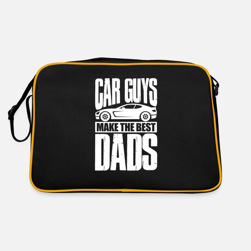 KFZ Mechaniker Vater - Retro Tasche - Schwarz/Gold