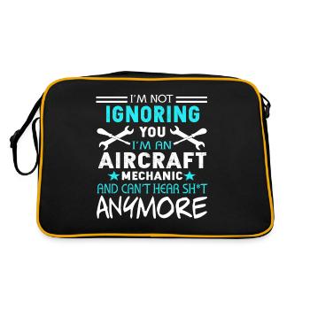 Je suis mécanicien aéronautique - Sac Retro - noir/or - Dos